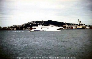 Die 'Lynx' im Hafen von Wellington