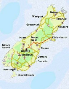 Route: Christchurch - Omarama